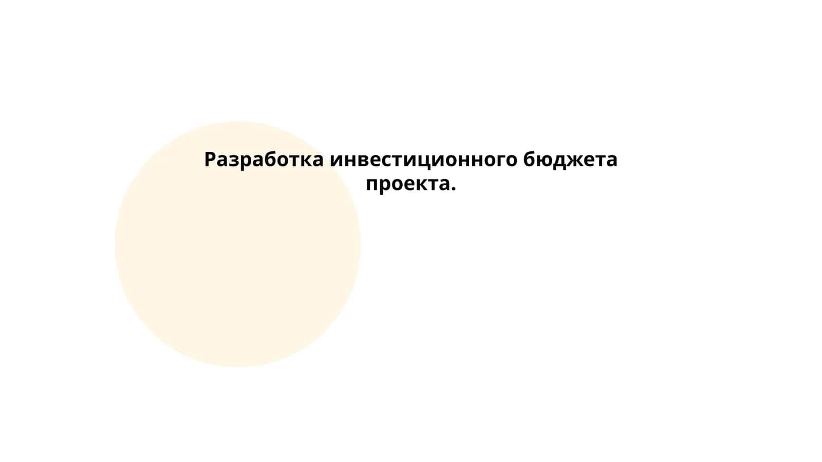 Разработка инвестиционного бюджета проекта 1
