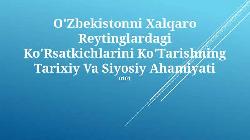 Xalqaro Reytinglar va Ular Bilan Ishlash 1