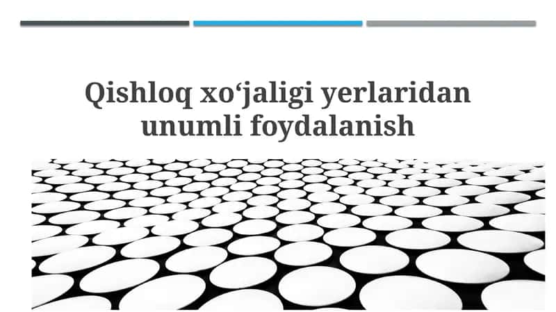Qishloqxoʻjaligiyerlaridanunumlifoydalanish 1