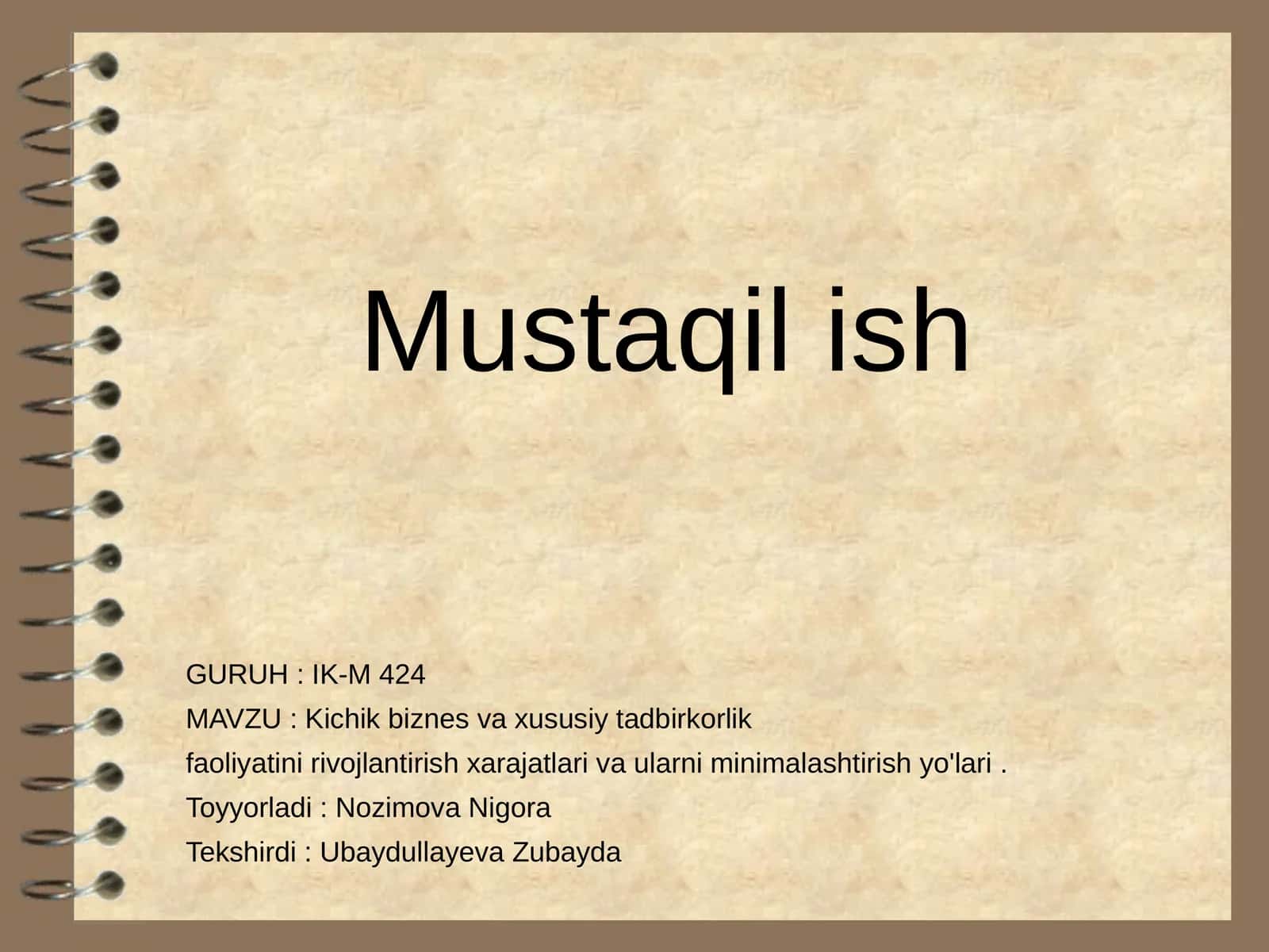 Korxona va tarmoqning raqobadlashgan bozorda uzoq muddatli oraliqdagi harakatlari 1