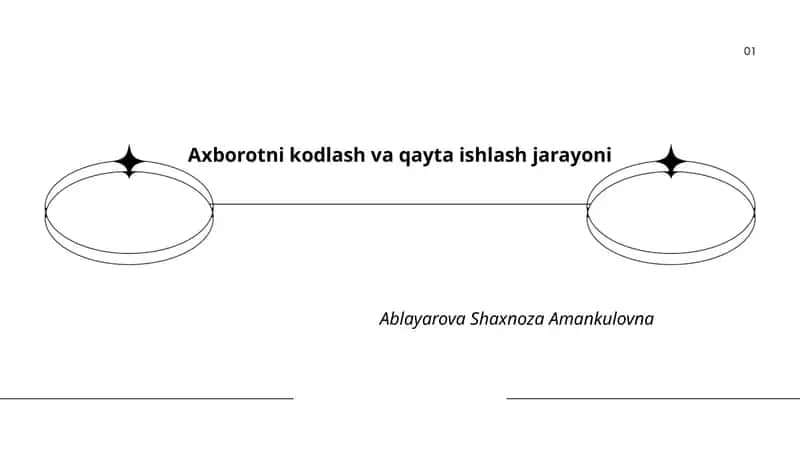 Axborotni kodlash va qayta ishlash jarayoni 1