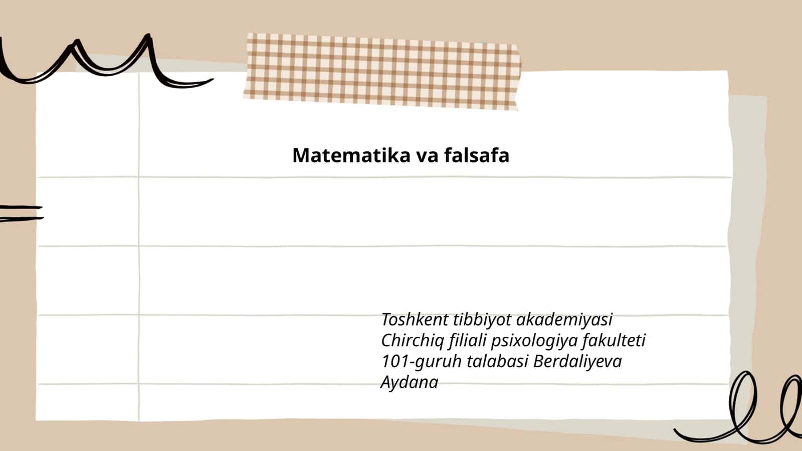 Matematika va Falsafa 1