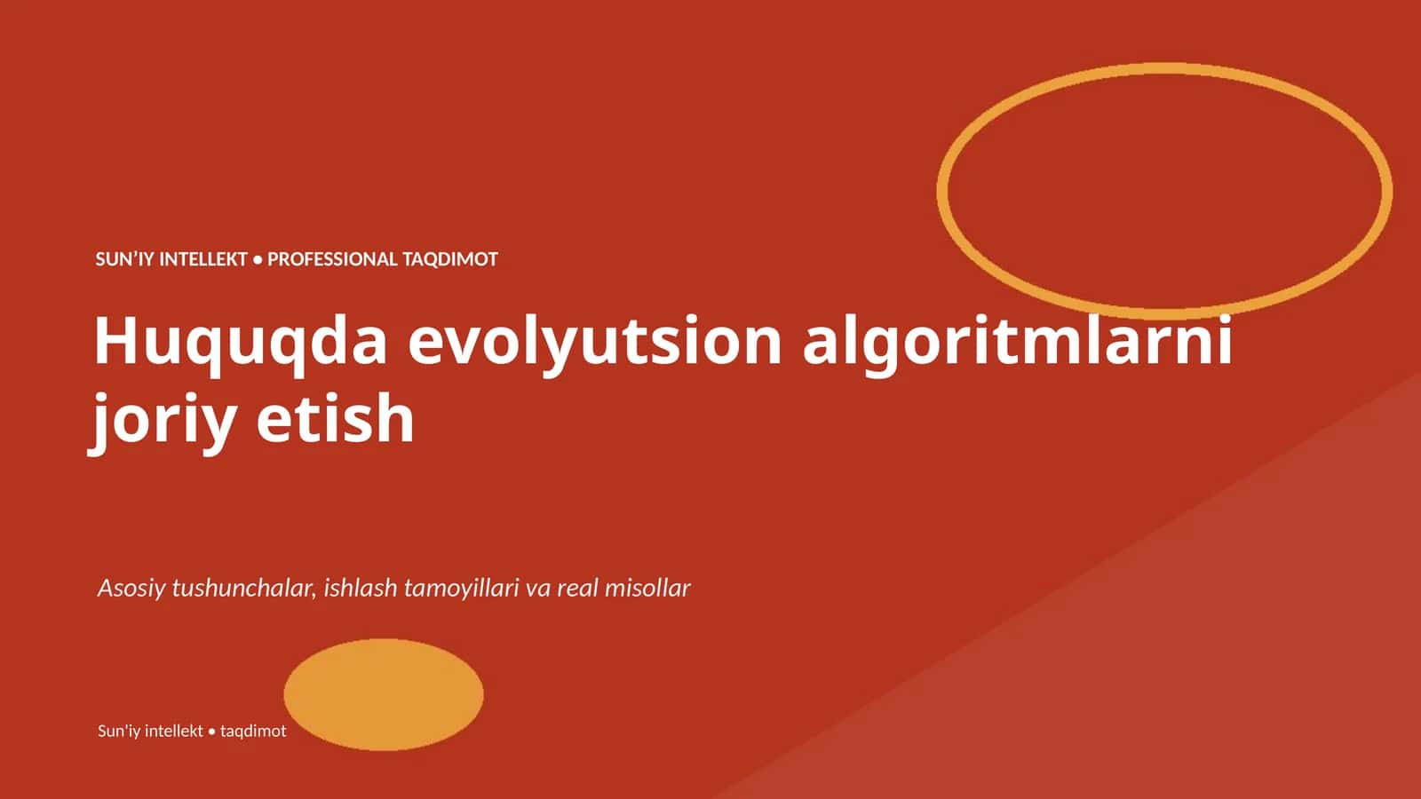Huquqda evolyutsion algoritmlarni joriy etish 1