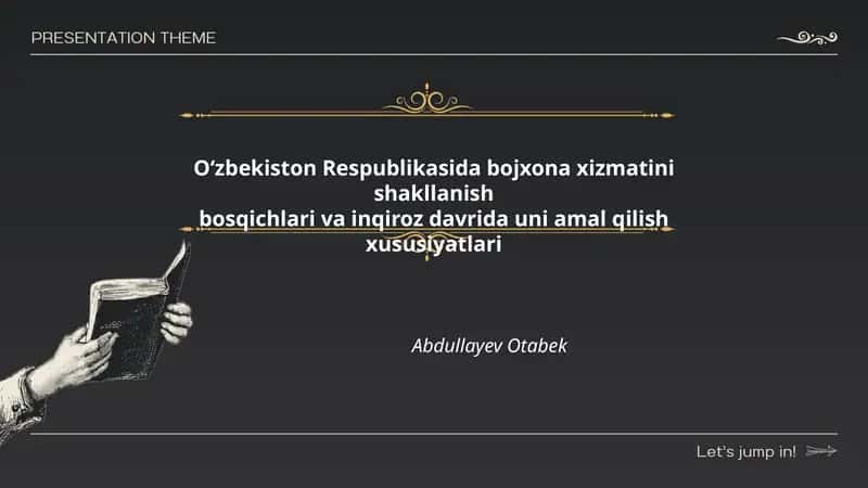 Oʻzbekiston Respublikasida bojxona xizmatini shakllanish bosqichlari va inqiroz davrida uni amal qilish xususiyatlari 1