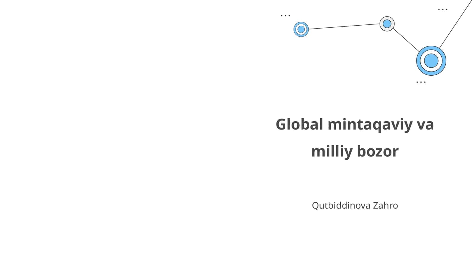 Global mintaqaviy va milliy bozor 1