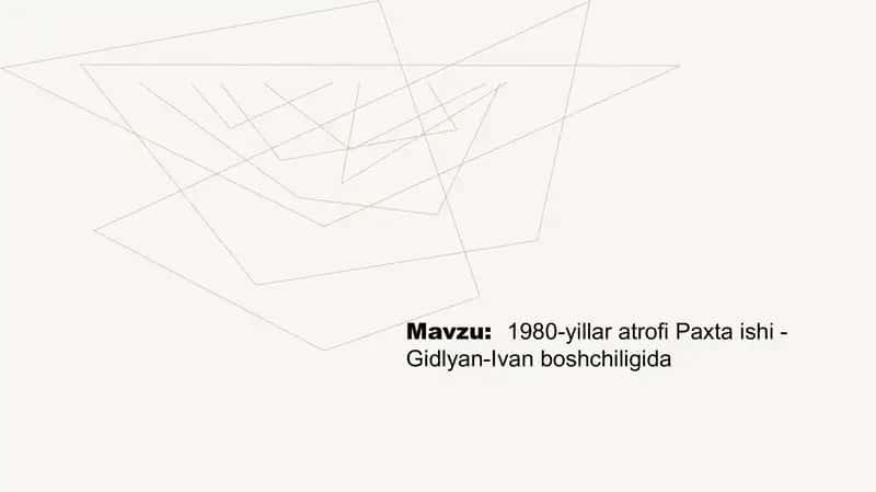 Paxta ishi ya'ni O'ZBEK ISHI 1