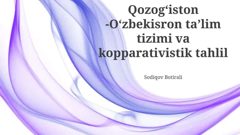 Qozog'istonning Ta'lim Manzarasi 1