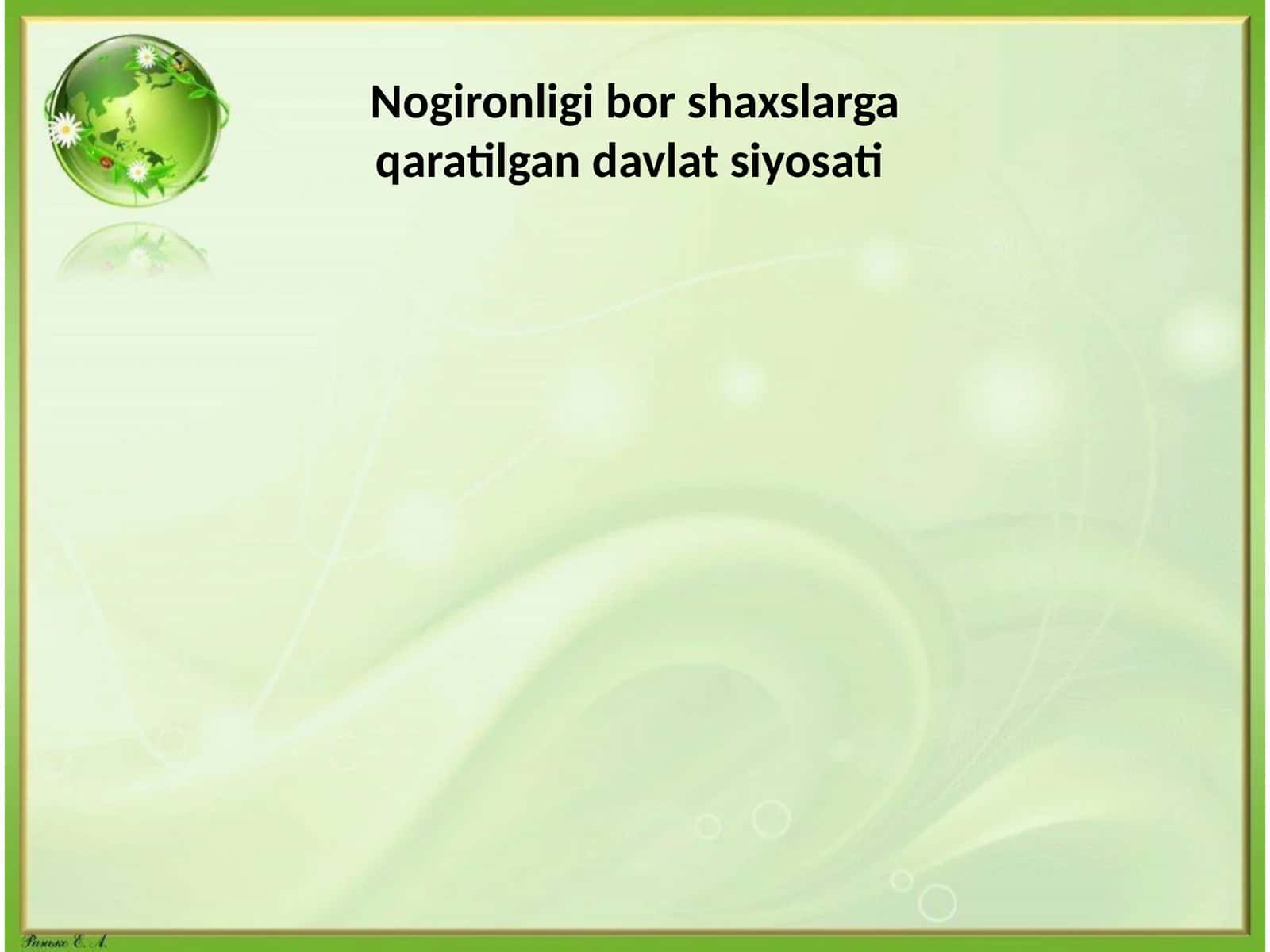 Nogironligi bor shaxslarga qaratilgan davlat siyosati 1