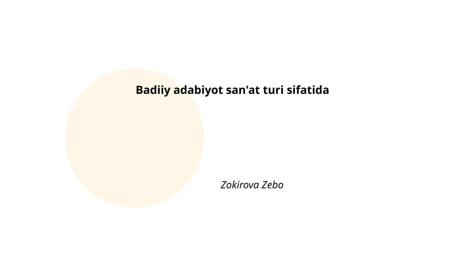 Badiiy adabiyot san'at turi sifatida 1