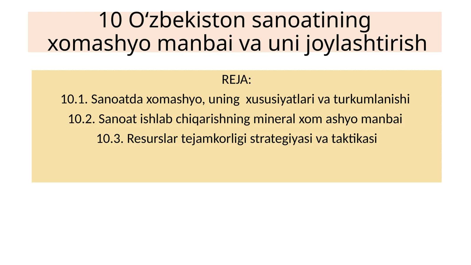 Sanoatda Xomashyo, Uning Xususiyatlari va Turkumlanishi 1
