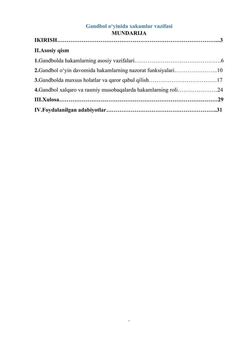 Gandbol oʻyinida xakamlar vazifasi 1