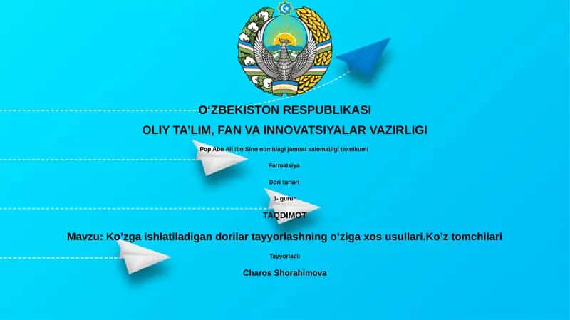 Koʼzga ishlatiladigan dorilar tayyorlashning oʻziga xos usullari 1