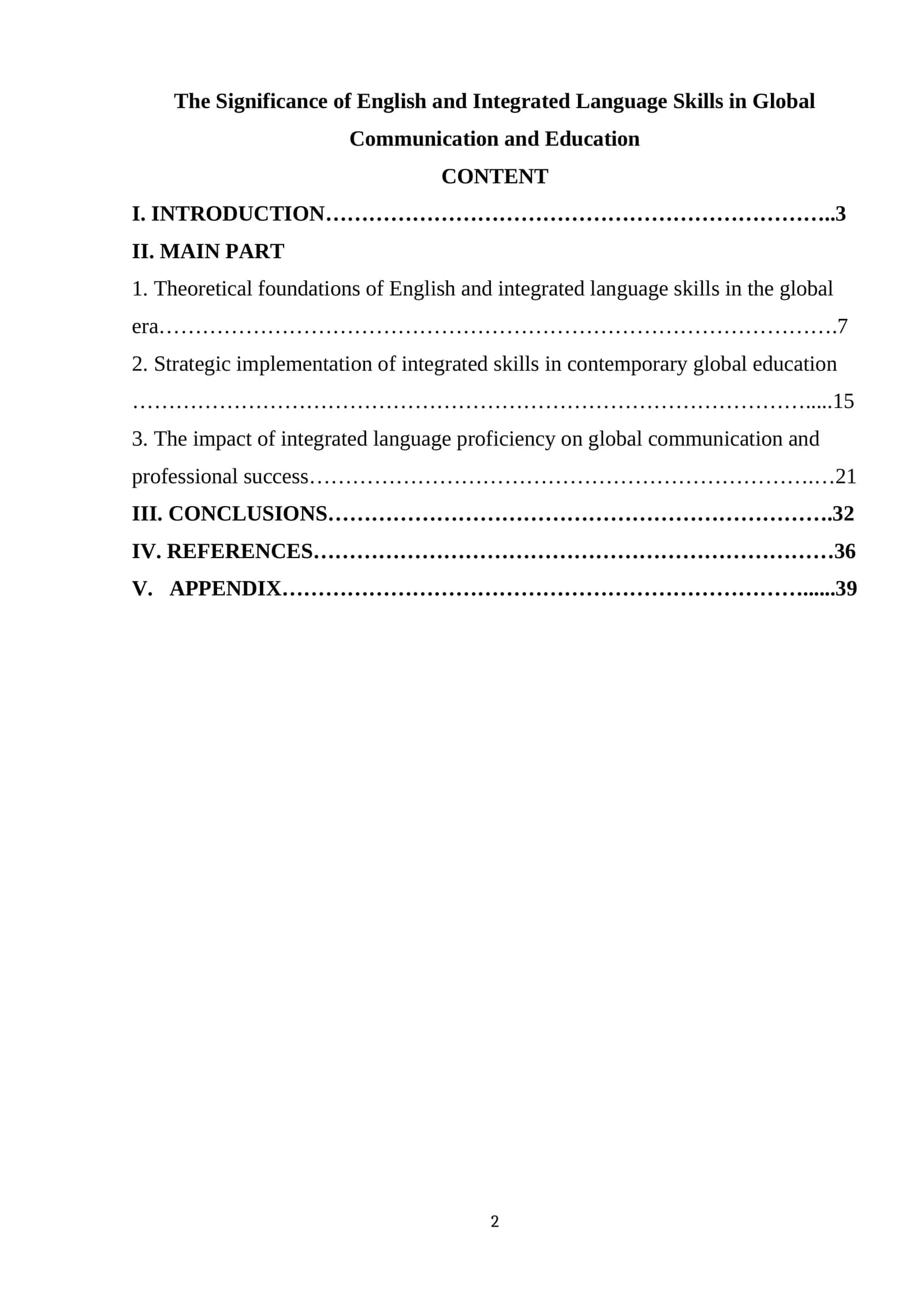 The Significance of English and Integrated Language Skills in Global Communication and Education 1