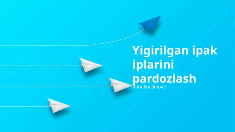 Yigirilgan ipak iplarini pardozlash 1