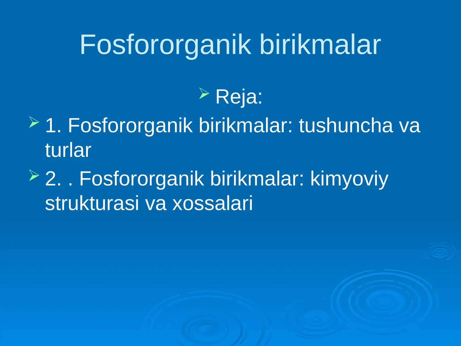 Fosfororganik birikmalar 1