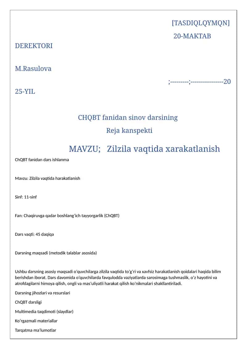 Zilzila vaqtida harakatlanish 1