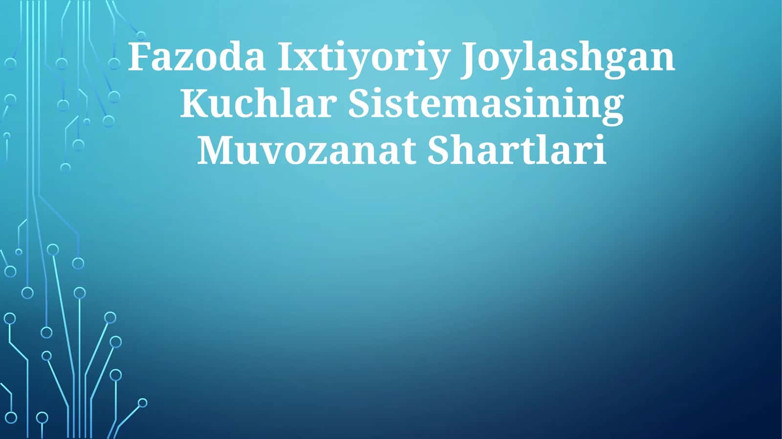 Fazoda Ixtiyoriy Joylashgan Kuchlar Sistemasining Muvozanat Shartlari 1