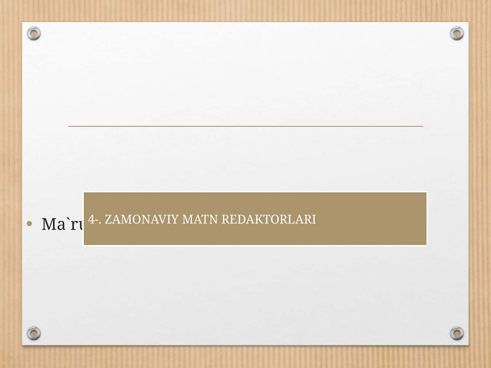 Zamonaviy matn redaktorlari 1