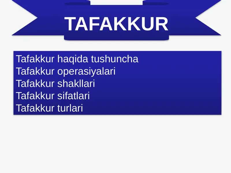 Tafakkur haqida umiumiy tushuncha 1