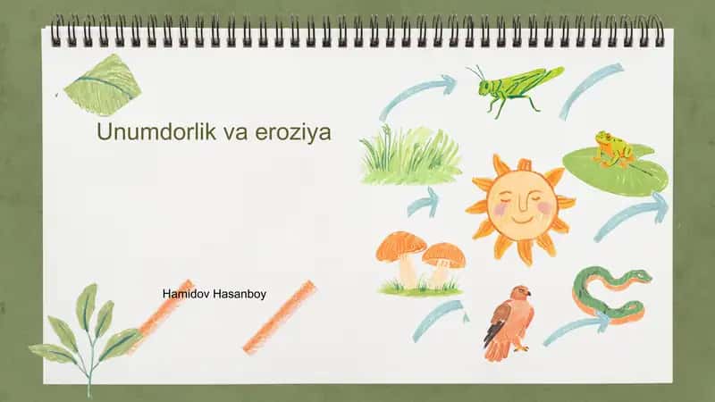 Unumdorlik va eroziya 1
