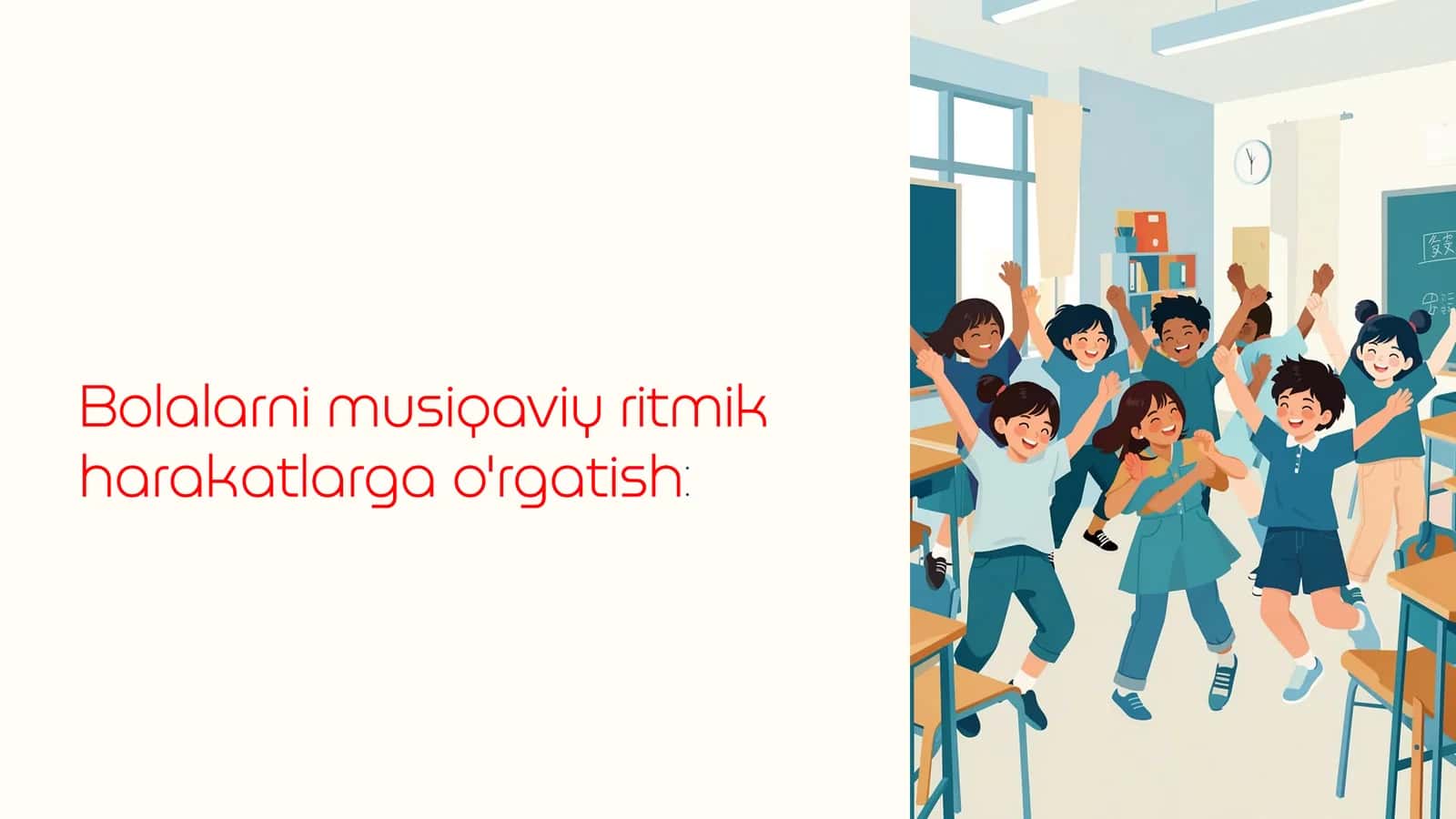 Bolalarni musiqaviy ritmik harakatlarga o'rgatish 1