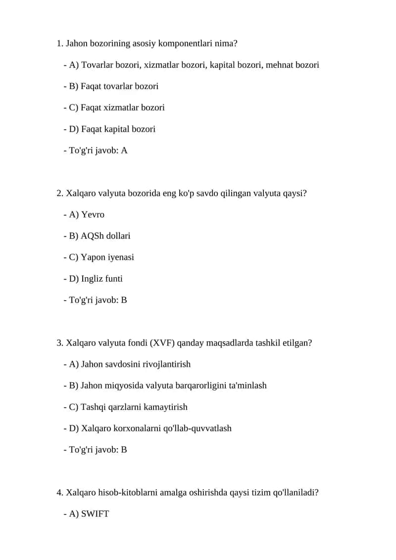 Xalqaro Valyuta Bozori 1