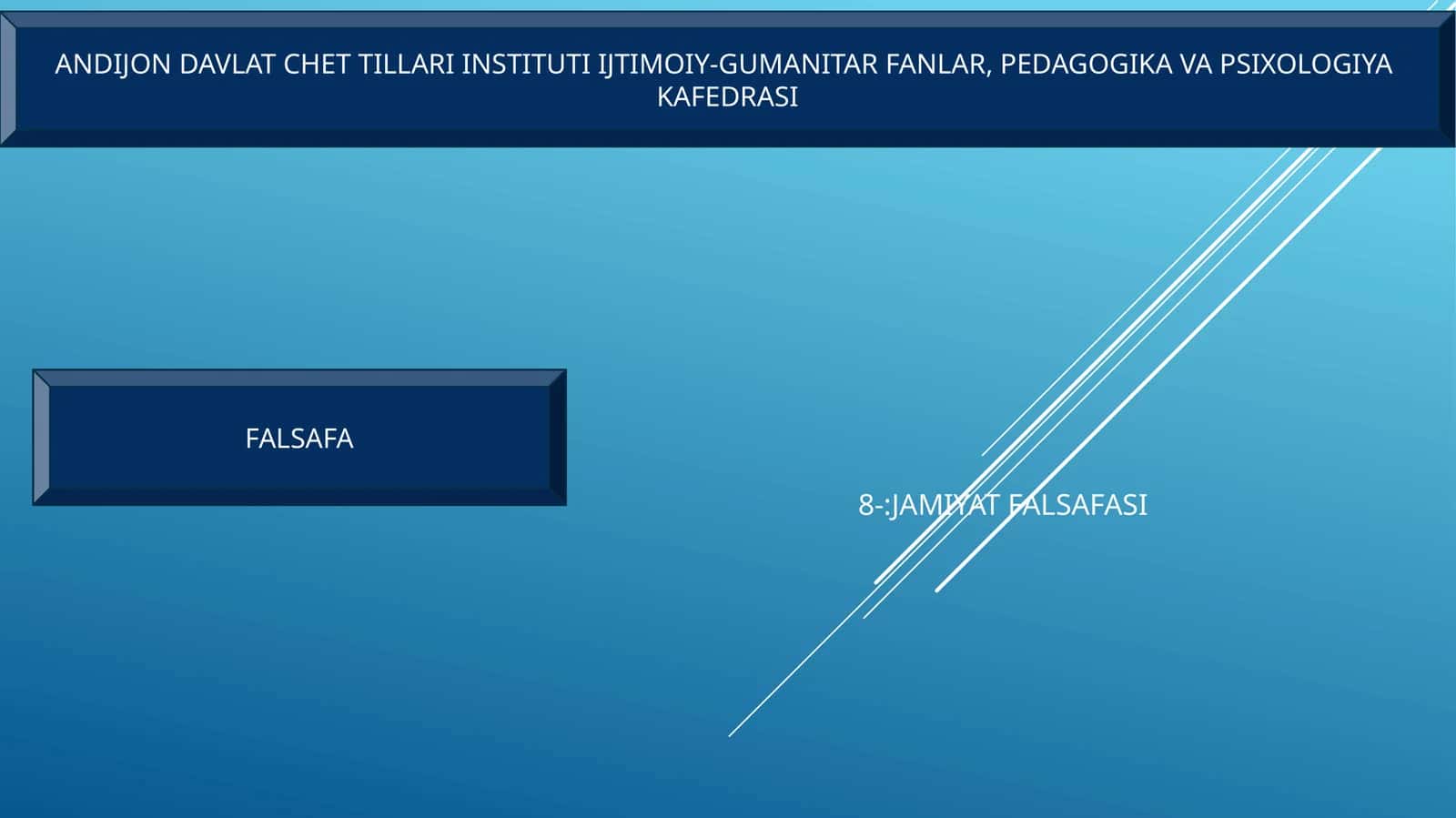 Jamiiyat falsafasi 1