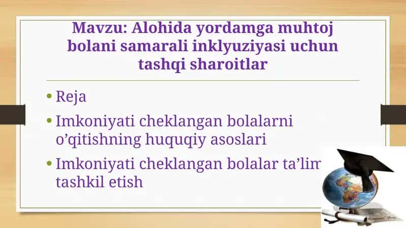 Samarali inklyuziya uchun tashqi sharoitlar 1