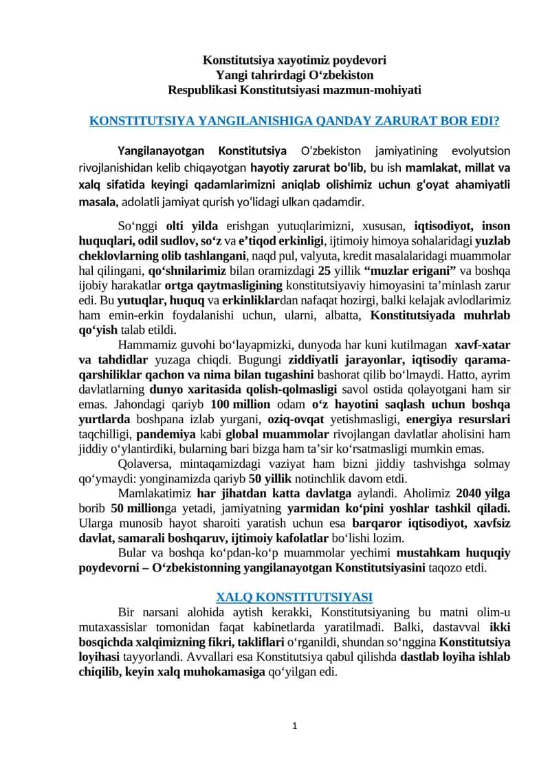Konstitutsiya xayotimiz poydevori 1