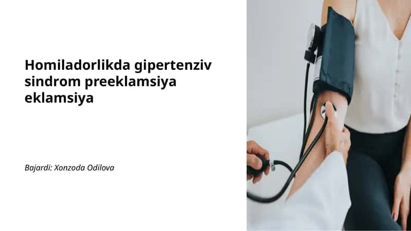 Gipertenziv sindrom preeklamsiya eklamsiya 1
