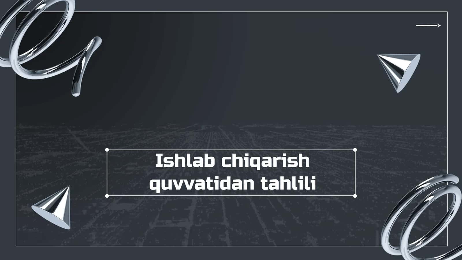 Ishlabchiqarish quvvatidan tahlili 1