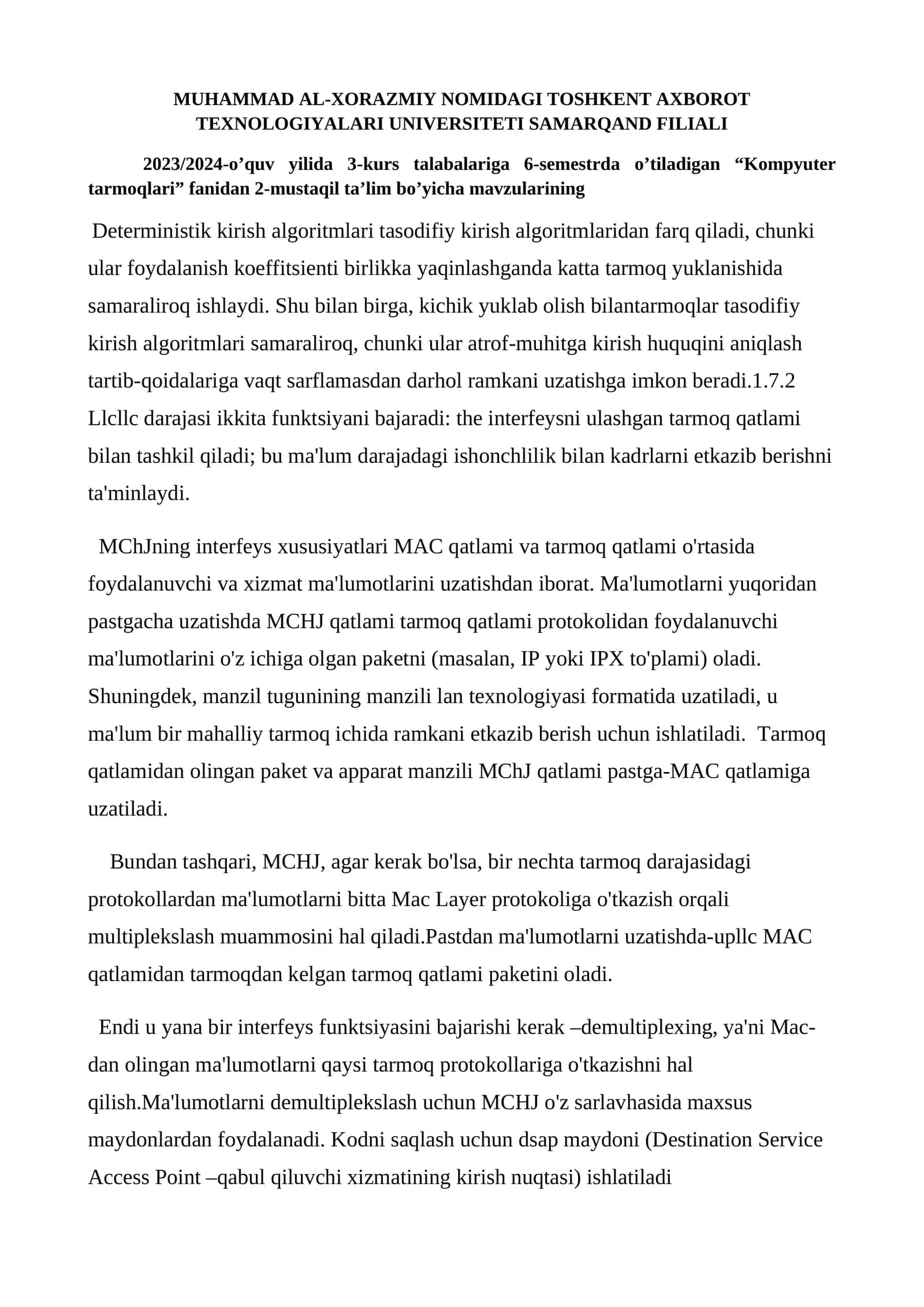 Kompyuter tarmoqlari 1