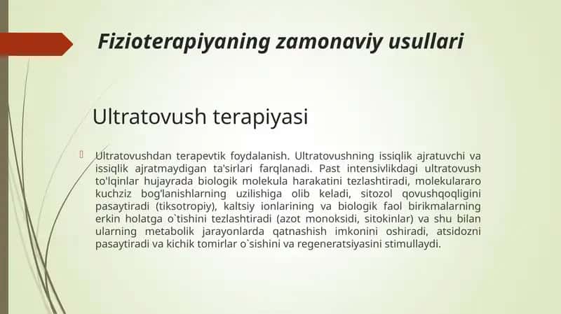 Ultratovush terapiyasi 1