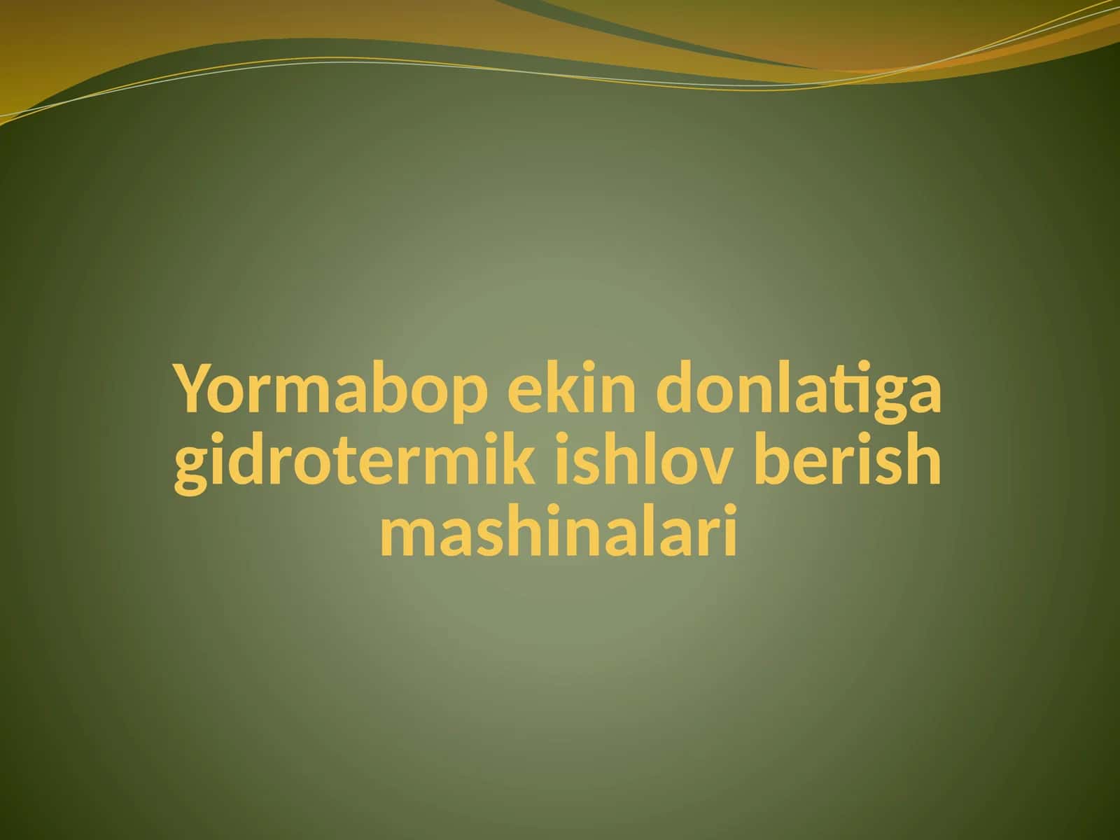 Yormabop ekin donlatiga gidrotermik ishlov berish mashinalari 1