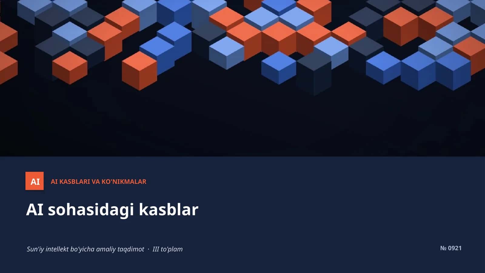 AI KASBLARI VA KO'NIKMALAR 1