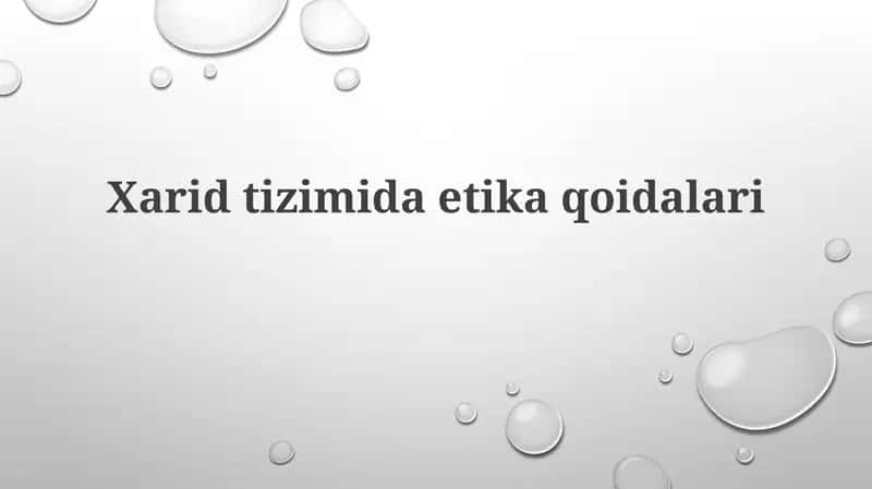 Xarid tizimida etika qoidalari 1