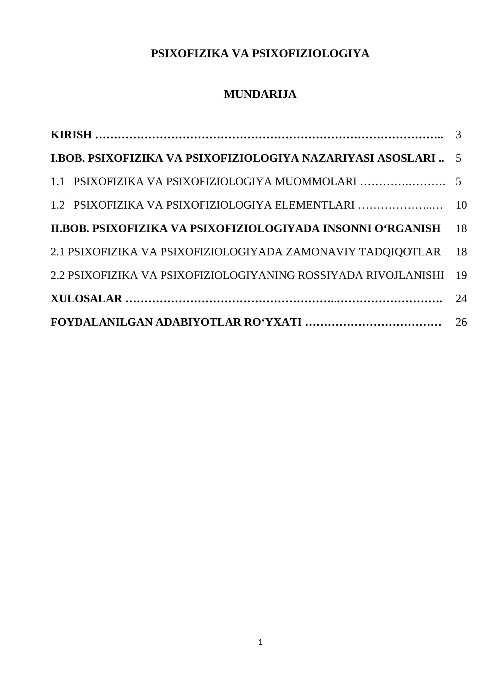 PSIXOFIZIKA VA PSIXOFIZIOLOGIYA 1