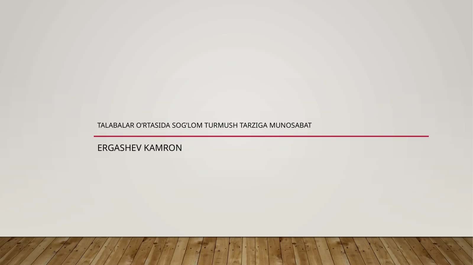 Talabalar o‘rtasida sog‘lom turmush tarziga munosabat 1