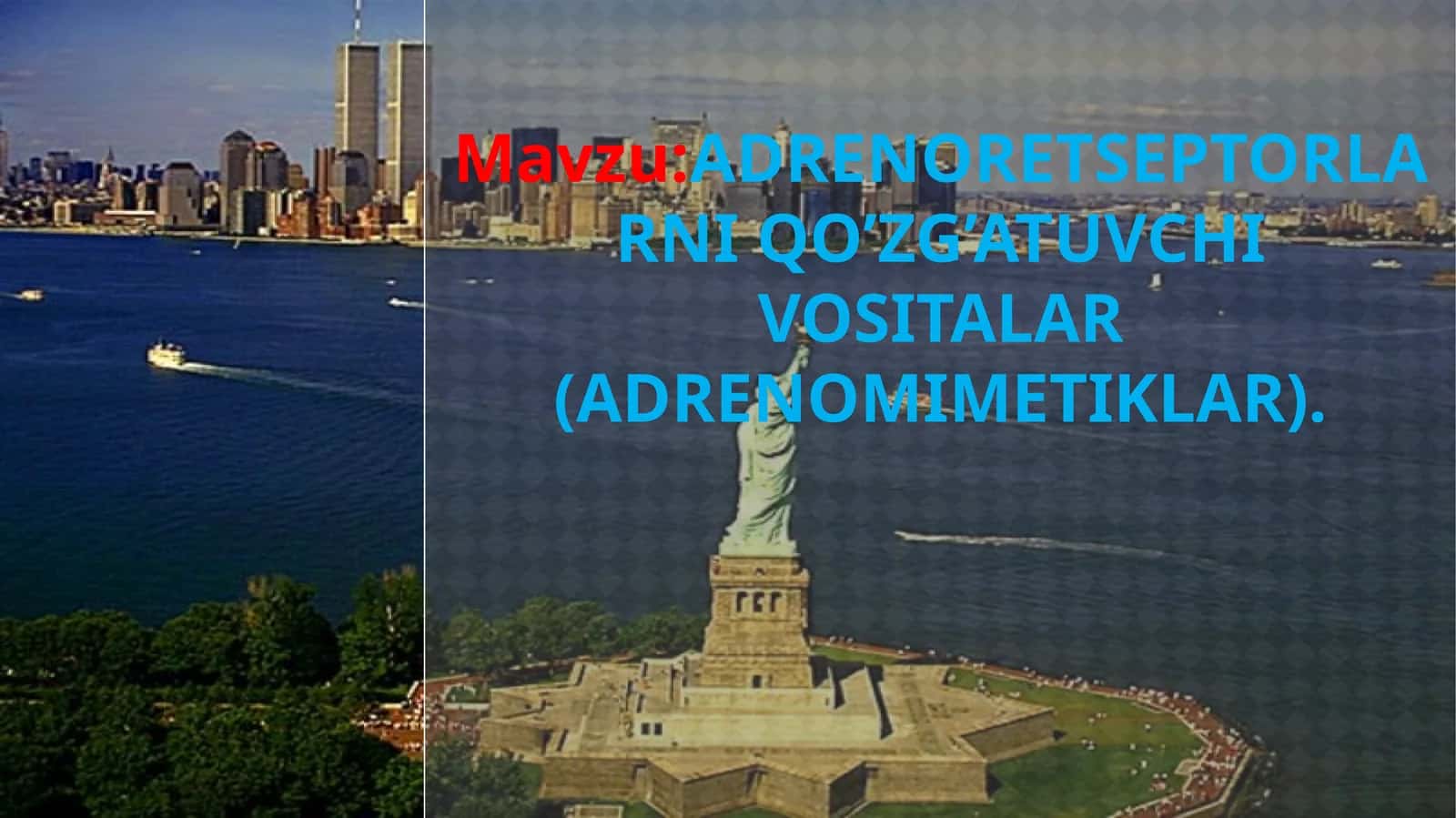 ADRENORETSEPTORLARNI QO’ZG’ATUVCHI VOSITALAR (ADRENOMIMETIKLAR) 1