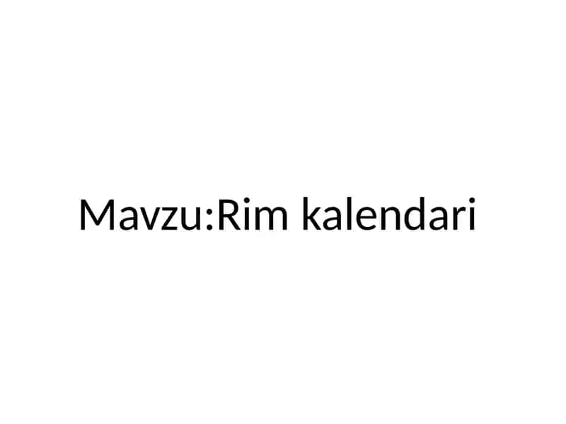 Rimkalendari 1