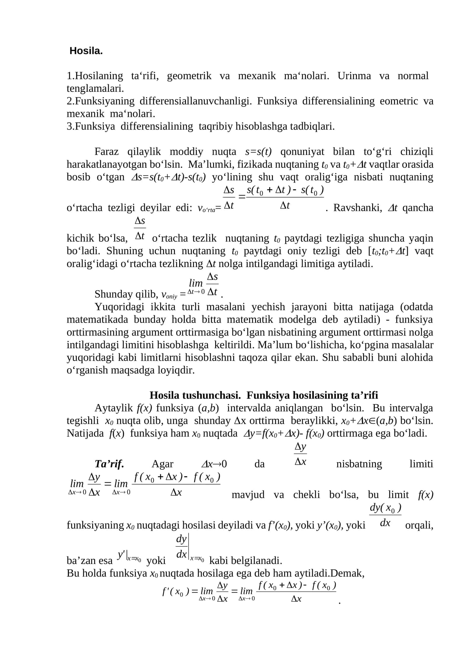 Hosila 1