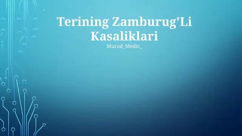 Terining Zamburug'Li Kasaliklari 1
