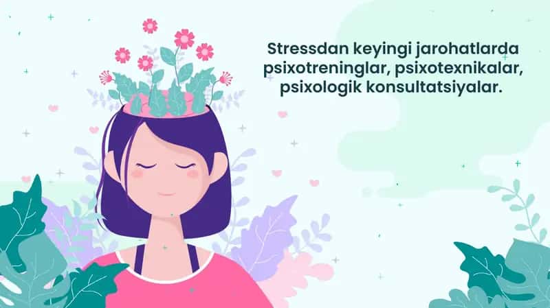 Stressdan keyingi jarohatlarda psixotreninglar, psixotexnikalar, psixologik konsultatsiyalar 1