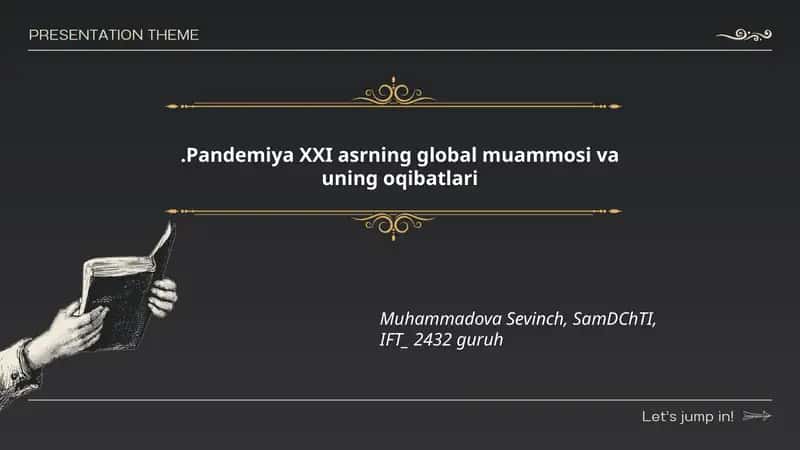 Pandemiya XXI asrning global muammosi va uning oqibatlari 1