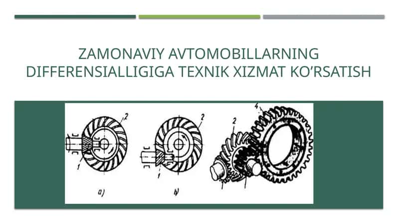 Zamonaviy avtomobillarning diferensialligi 1