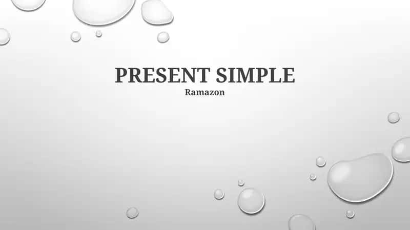 PRESENT SIMPLE 1