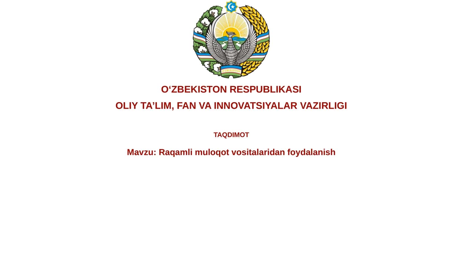 Raqamli muloqot tushunchasi 1