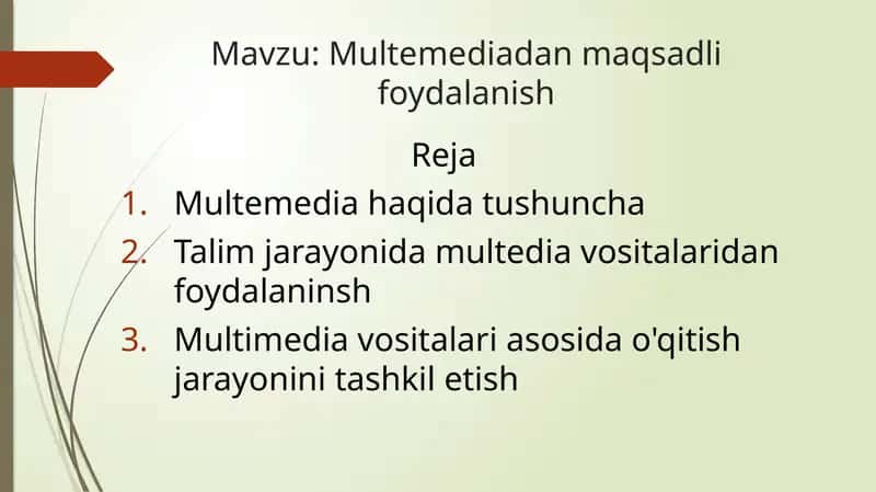 Multemediadan foydalanish 1