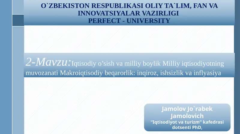 Iqtisodiyot va turizm 1