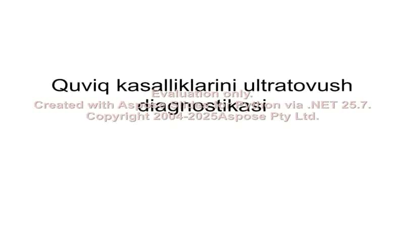 Quviq kasalliklarini ultratovush diagnostikasi 1